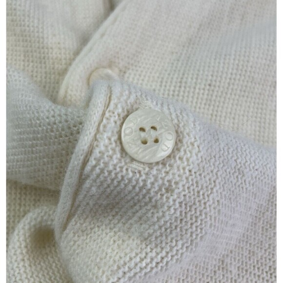 IZOD vintage Cardigan Sweater Mens M Ivory Y2K Oversized Grandpa Preppy Academia - Picture 8 of 13